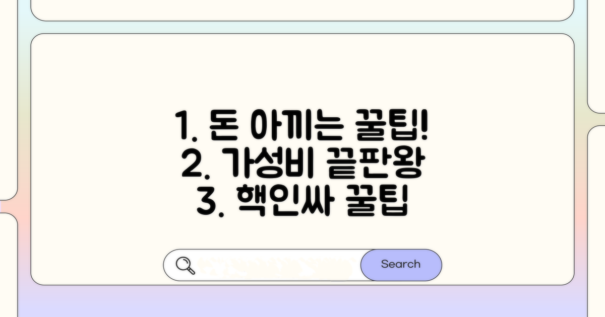 저렴하게 이용하는 꿀팁