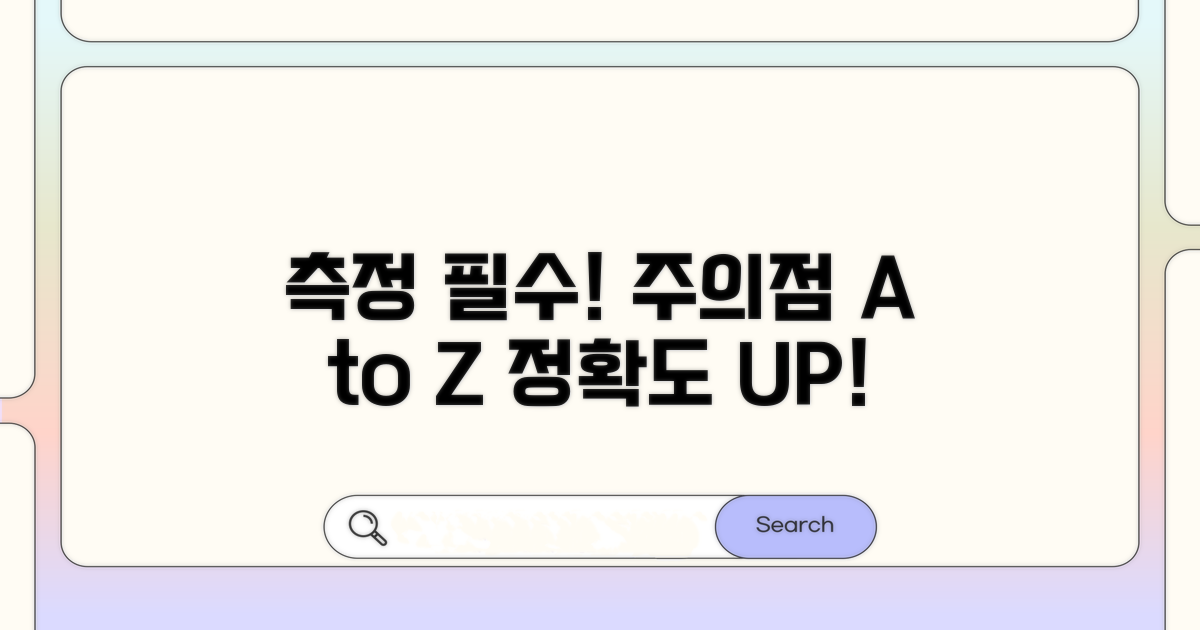 측정 시 꼭 알아야 할 주의점