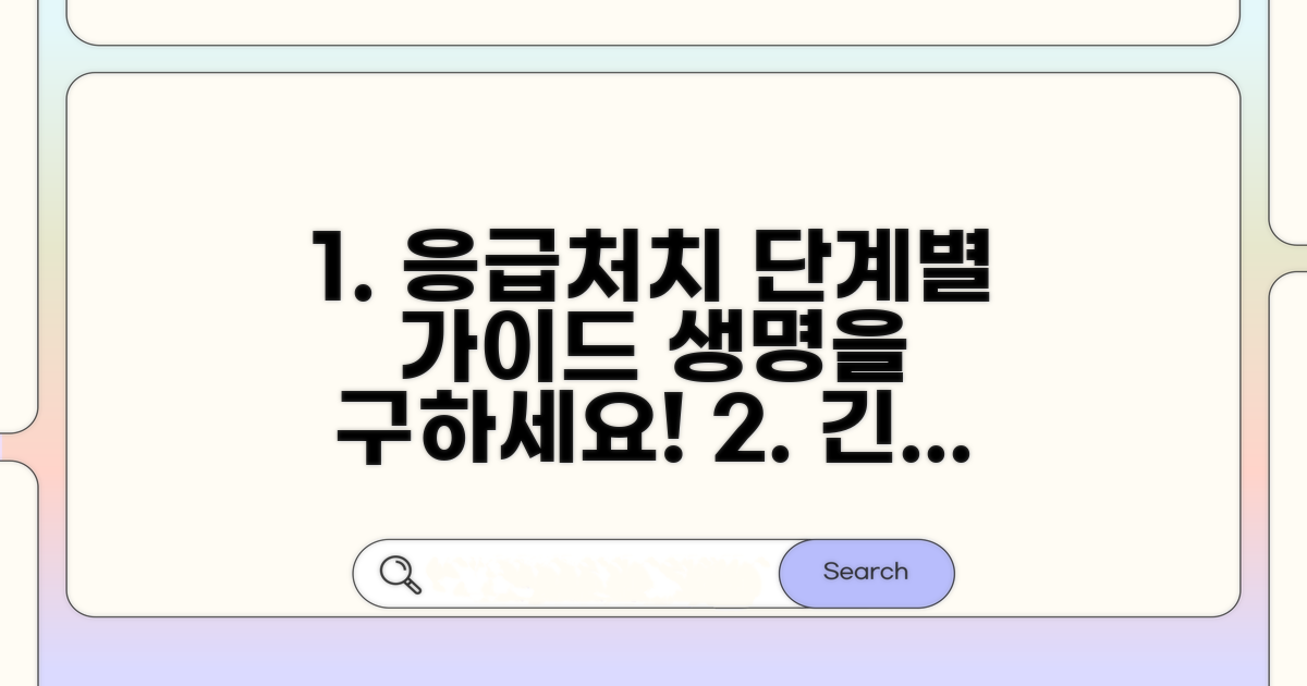 단계별 응급 처치 가이드