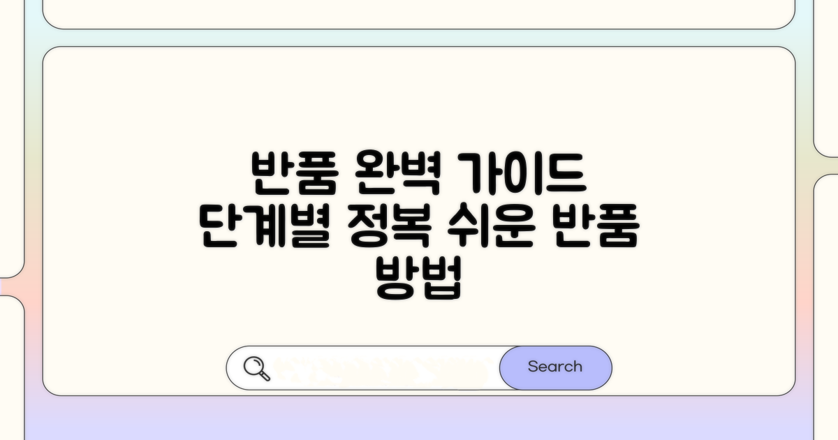 반품 절차, 단계별로 알아보기