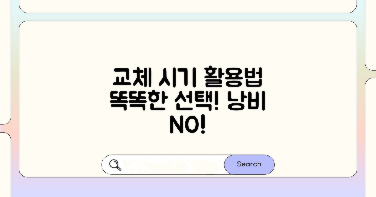 현명한 교체 시기와 활용법