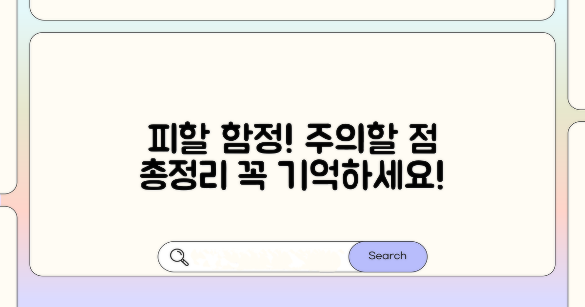 주의할 점과 피해야 할 함정