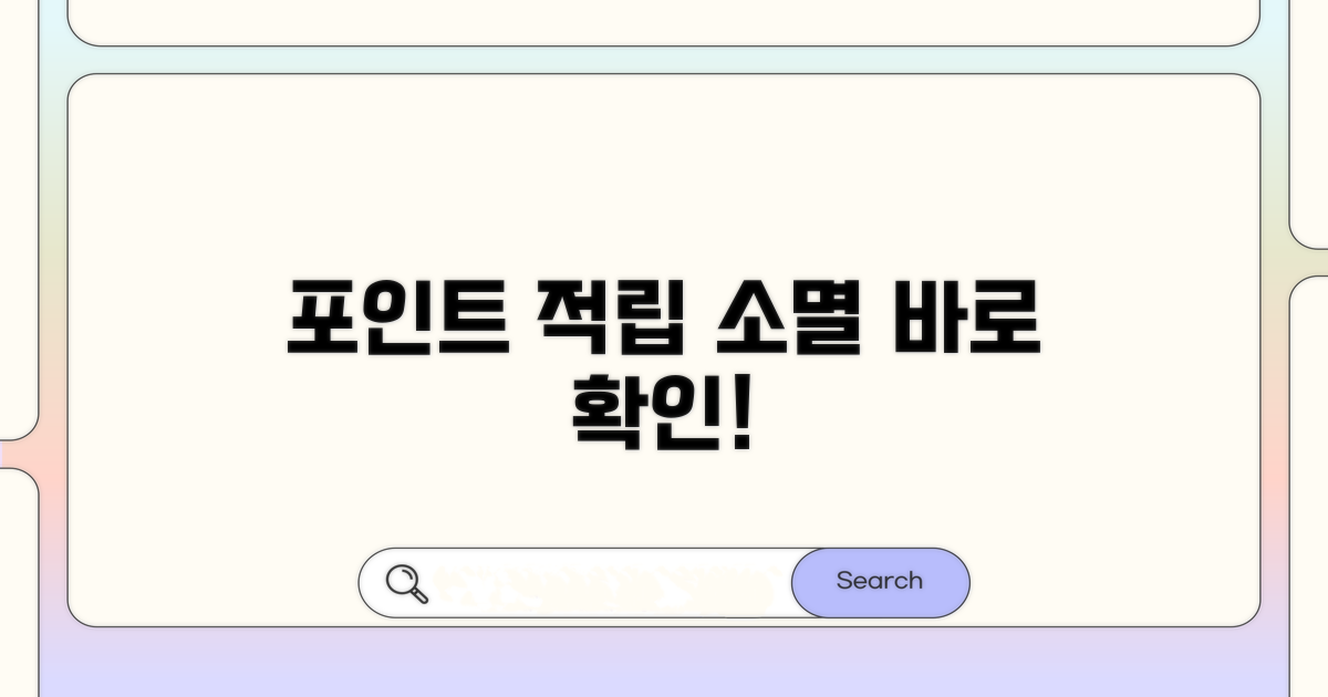 포인트 적립과 소멸 시기 확인