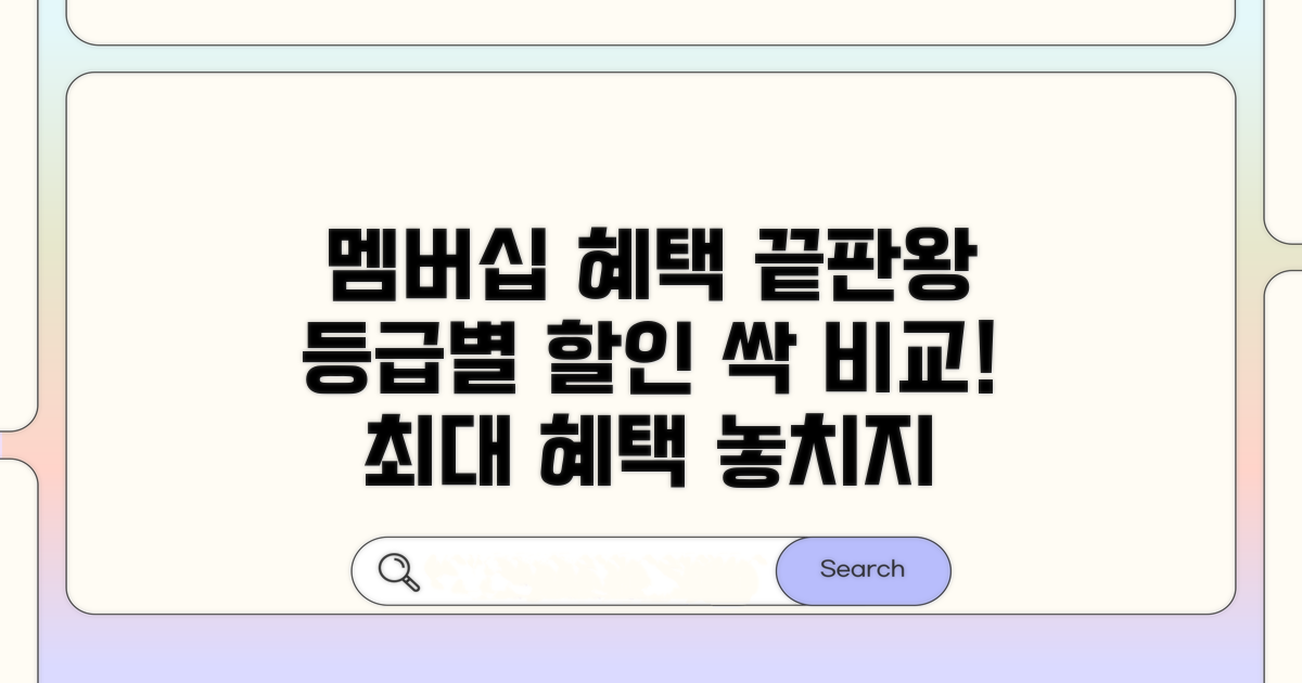 멤버십 등급별 할인 비교