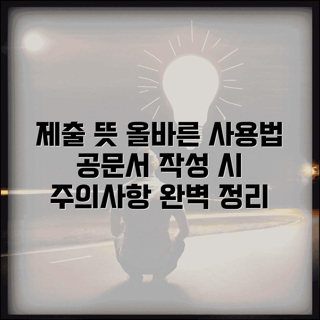 제출하다 뜻과 올바른 사용법 | 제출의 의미와 공문서 작성 시 주의사항