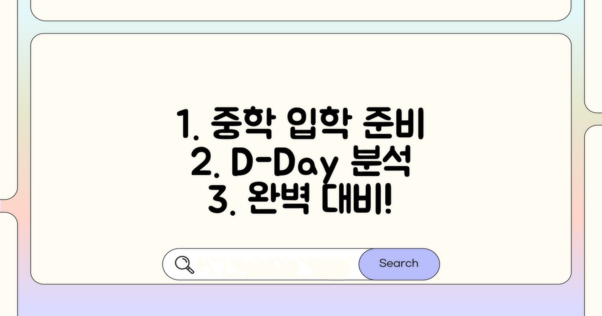 중학교 입학 준비 기간 분석