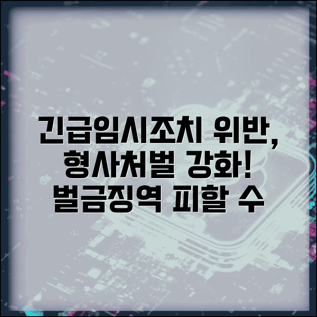 긴급임시조치 처벌 강화 | 위반시 형사처벌 | 벌금형 징역형 | 재범 방지 대책