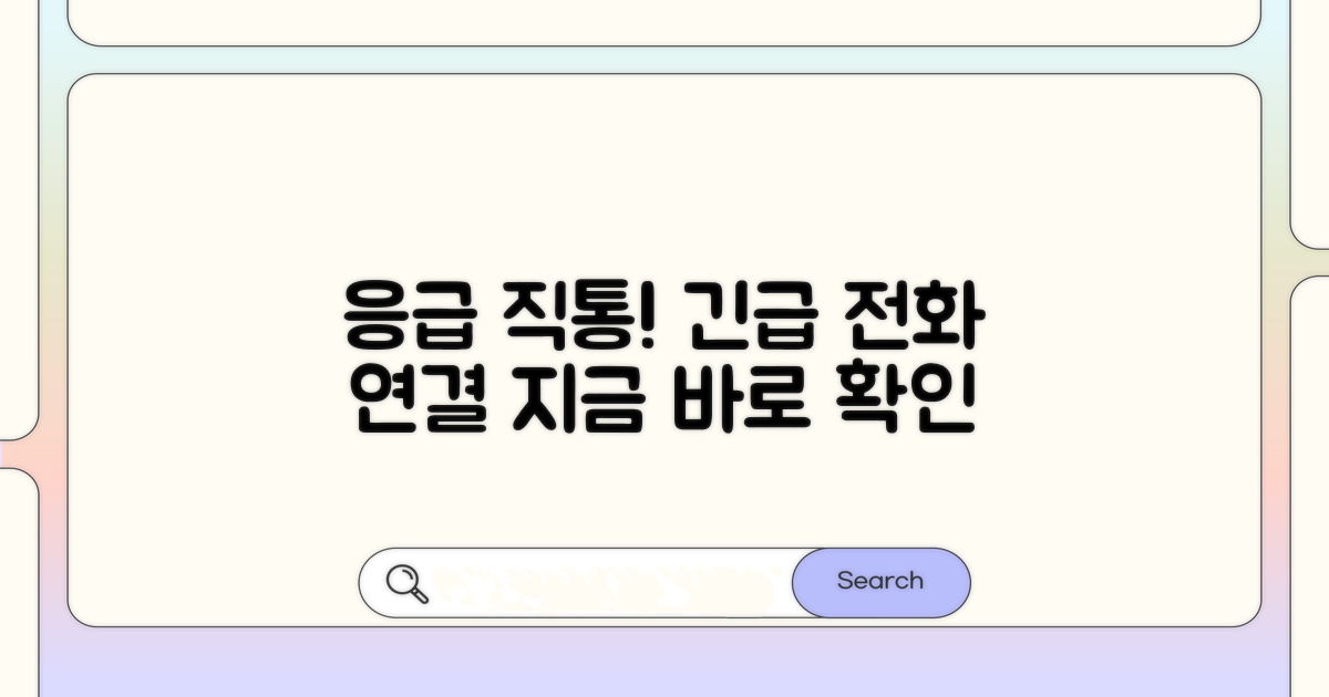 응급 직통 전화 안내와 연결