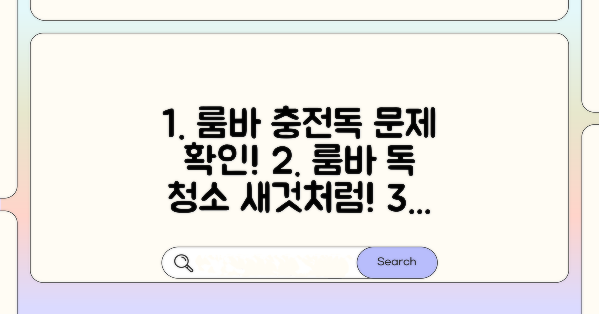 룸바 충전 독 점검 및 청소