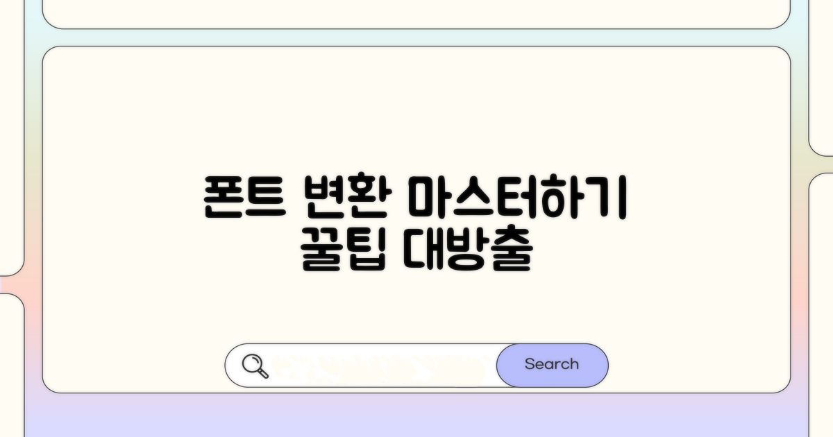 폰트 변환 사이트 완전 정복