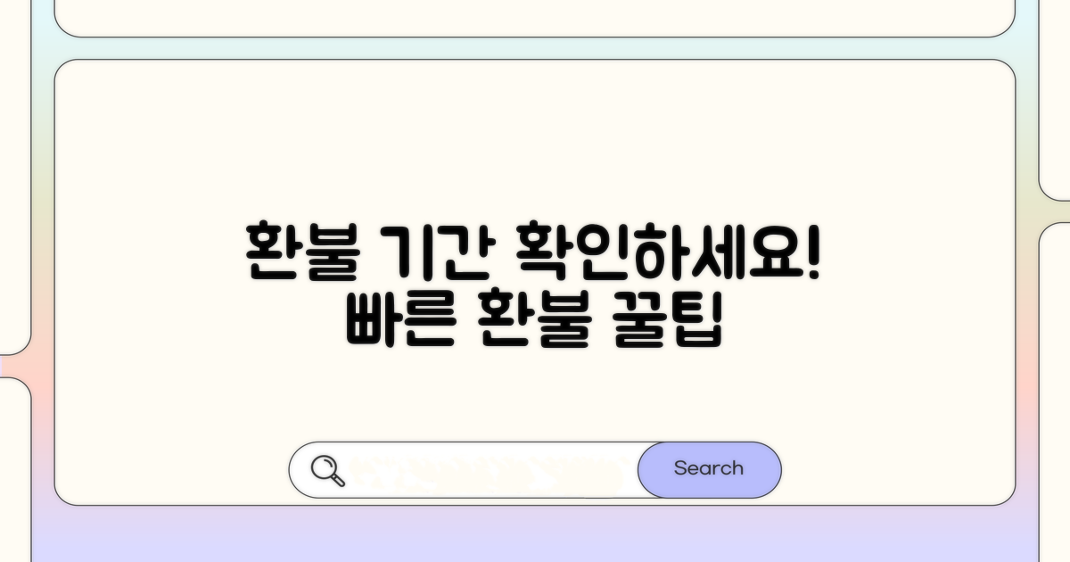 환불까지 걸리는 기간 확인하기