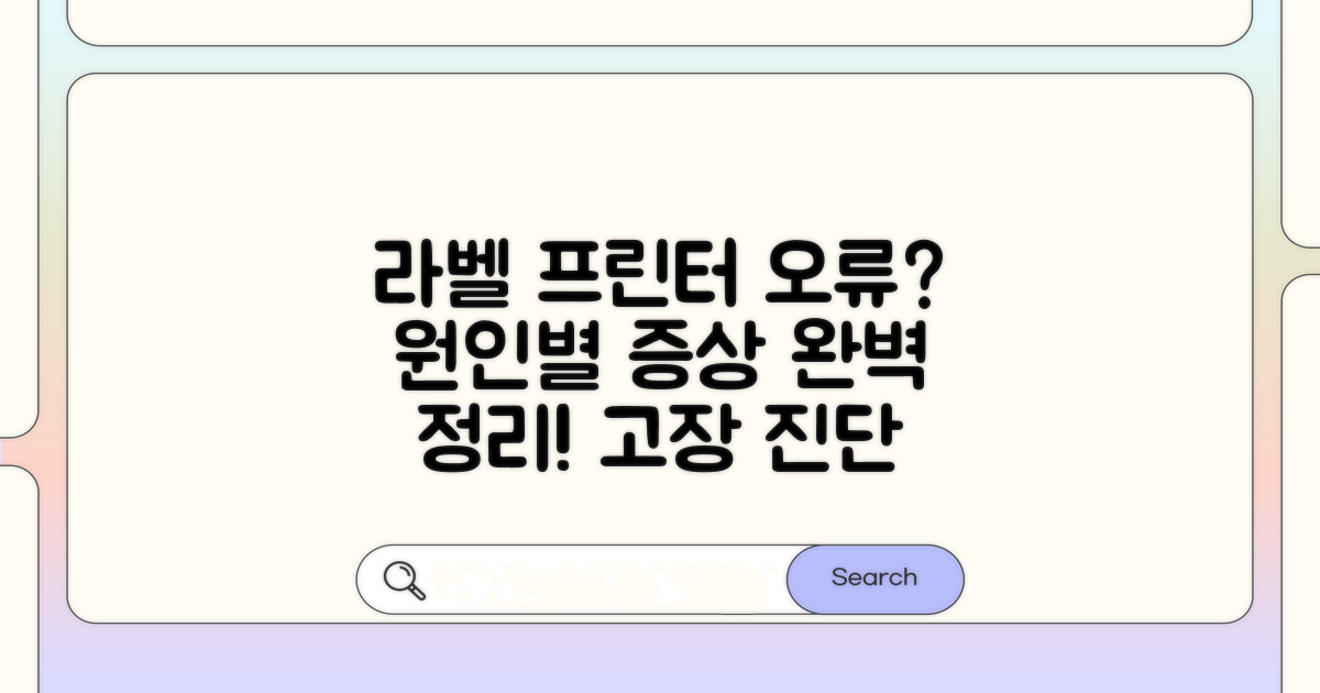 라벨 프린터 오류, 원인별 증상 총정리