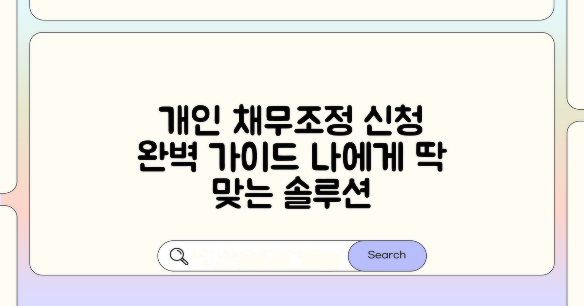 개인 맞춤 채무조정 신청 가이드