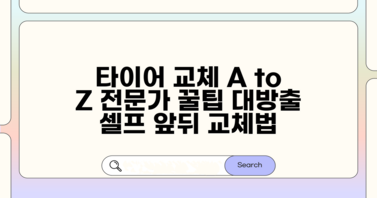 앞뒤 타이어 교체, 전문가 팁 공개