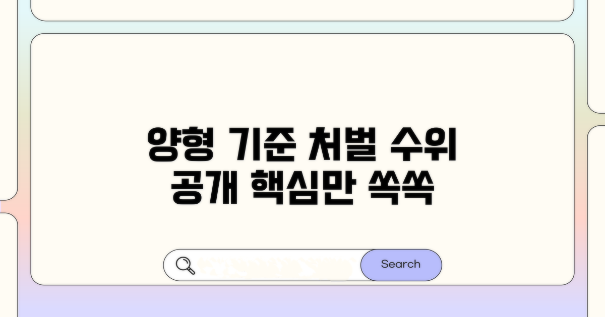 양형 기준과 구체적인 처벌 수위