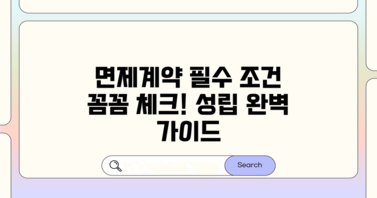 면제 계약 성립 조건 꼼꼼히 보기