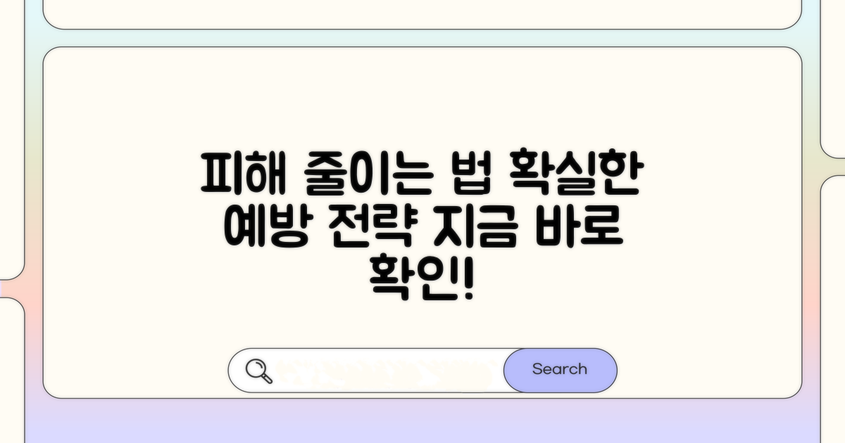 피해 최소화 및 예방 전략