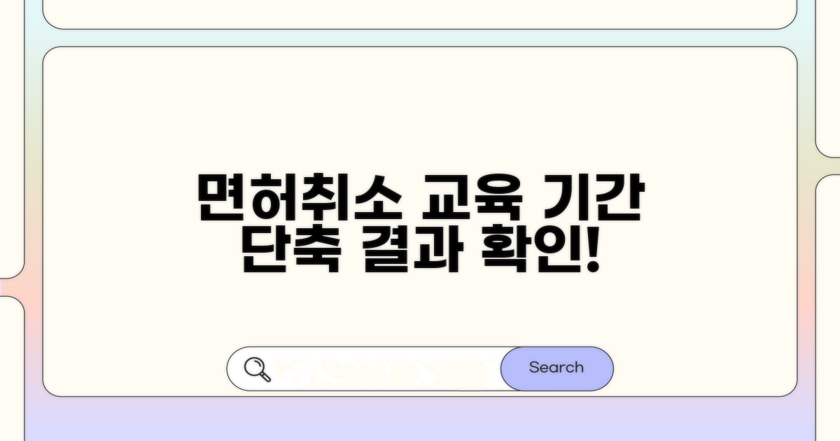 면허취소 교육, 기간 단축 효과는?