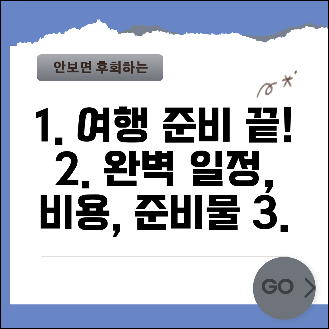여행 상품 이용 기간 완벽 가이드 | 최적 일정, 비용, 준비물 총정리