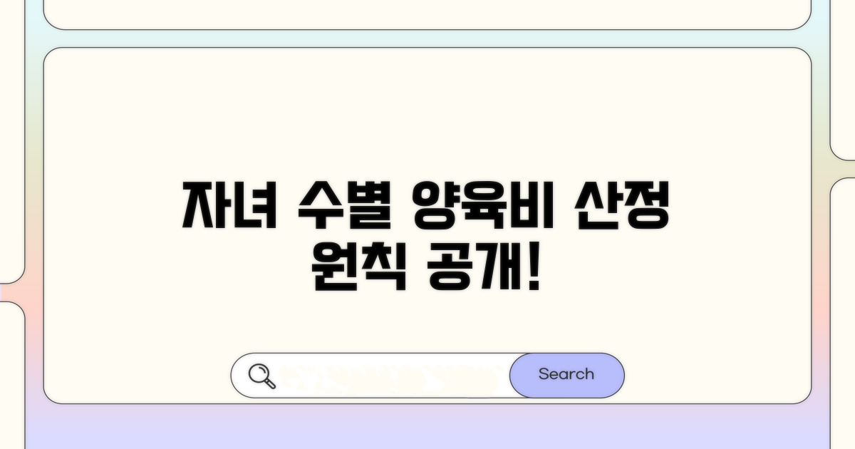 자녀 수별 양육비 산정 원칙