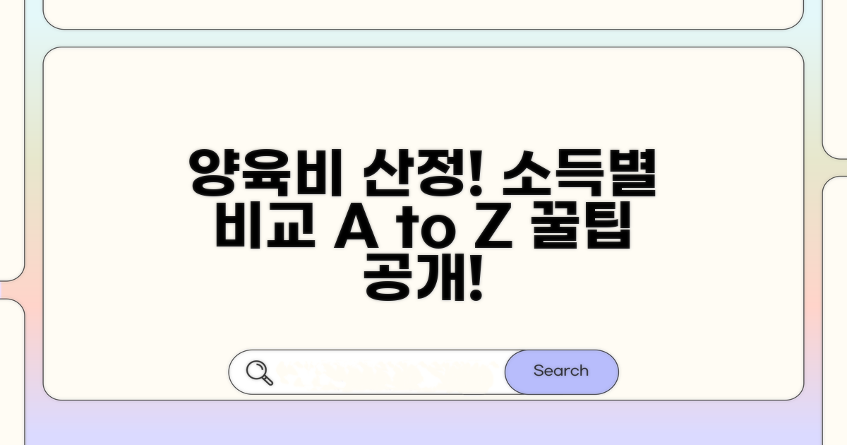 양육비 산정 기준 소득별 비교