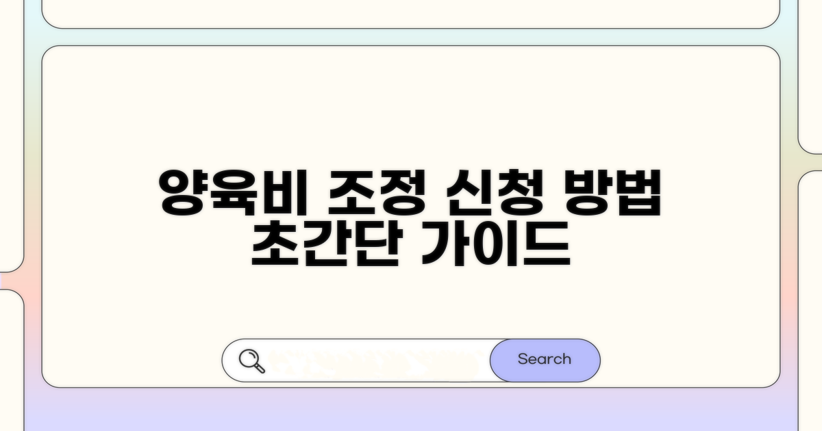 양육비 조정 신청 방법