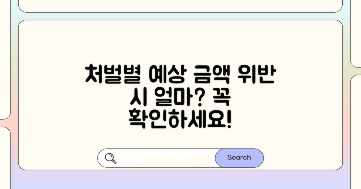 처벌 수위별 예상 금액